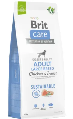 Brit Care Dog Sustainable Adult Large Breed Pui si Insecte - brit,12-kg