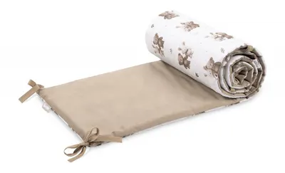 Aparatoare laterala patut Sensillo Velvet Fiends 180x30 cm cu doua fete,suprafata din bumbac imprimatplus, umplutura antialergica,prindere cu panglici