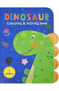 Carte de colorat cu activitati. Dinozaur