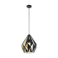 Lampa suspendata CARLTON 1 negru, gold 220-240V,50/60Hz