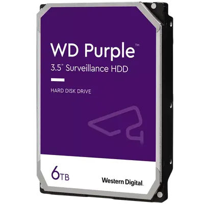 HDD Video Surveillance WD Purple 6TB CMR, 3.5'', 256MB, SATA, TBW: 180