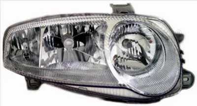 Far dreapta potrivit ALFA ROMEO 147 2001-2004 - (H1/H7, reglaj electric, fundal cromat)