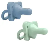 Suzeta din silicon Dr. Brown's - HappyPaci, 0-6 luni, 2 bucati, albastru si verde