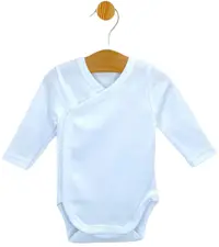 Body pentru bebeluși cu închidere laterală Rainy - Blanc, albastru , 48 cm, 0luni