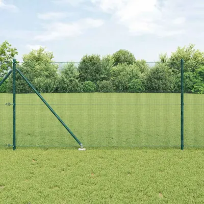 vidaXL Gard de sârmă sudată cu țepi 100 x 1 m Oțel acoperit cu PVC