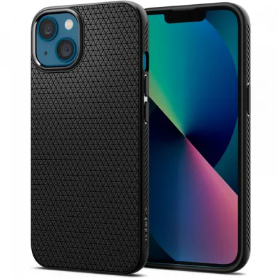 Husa pentru Apple iPhone 13, Spigen, Liquid Air, Neagra ACS03519