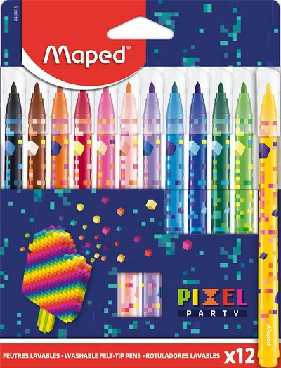 Set carioci Maped Color Peps - Pixel Party, 12 culori