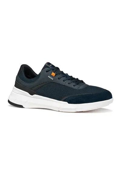 Pantofi sport din plasa si piele ecologica - Negru/Bleumarin