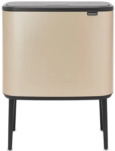 Coș de gunoi Brabantia - Bo Touch, 3 x 11 l, Champagne