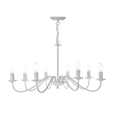 Lampa suspendata Irwin 8 Light Pendant Dual Mount White