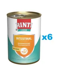 RINTI Canine Intestinal chicken 6 x 400 g cu pui, pentru caini