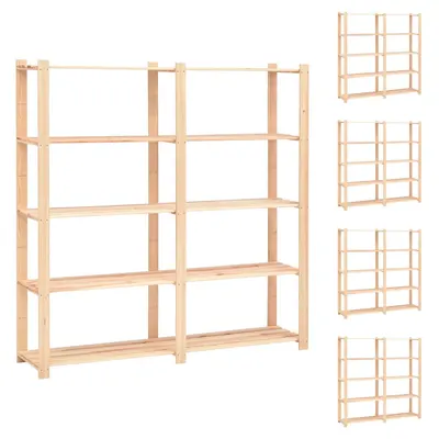 vidaXL Etajere cu 5 niveluri 5 buc, 170x38x170 cm, lemn de pin, 500 kg