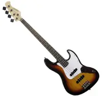 Chitară bas Arrow - Louisiana 4 Bass, Sunburst Rosewood/White