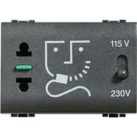 Priza aparat ras LiVing Light - 230 V~-115/230 V~ - Antracit - 3 module