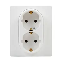 Priza schuko 2x2P+T, alba, NILOE