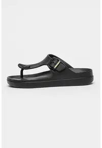 Papuci flip-flop cu model uni Eva - Negru