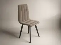 Scaun Karma Tapitat Cappuccino Negru