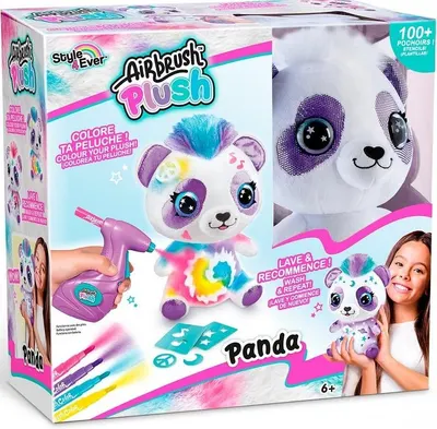 Set creativ Canal Toys - Jucărie de pluș de colorat, Panda dulce