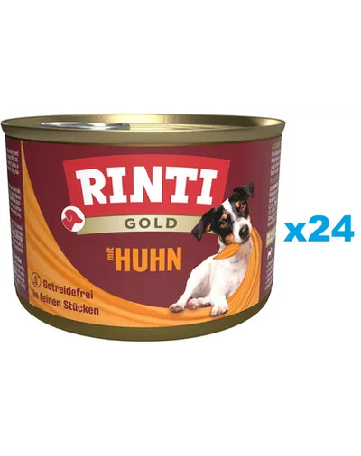 RINTI Gold Chicken Mini 24x185 g cu pui, mancare caine rasa mica