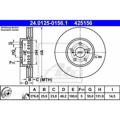 Disc frana ATE 24.0125-0156.1