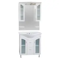 Set mobilier baie Palmiye 3 piese alb 105 cm