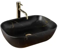 Lavoar dreptunghiular Rea Belinda, piatra neagra, 46,5 x 33,5 cm