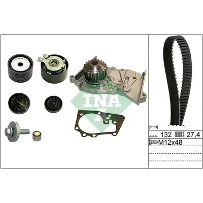 Set pompa apa+curea dintata INA 530 0640 30