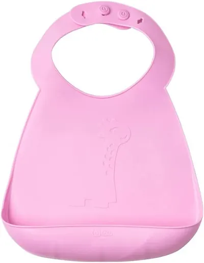 Bavetă din silicon Wee Baby - Prime, roz