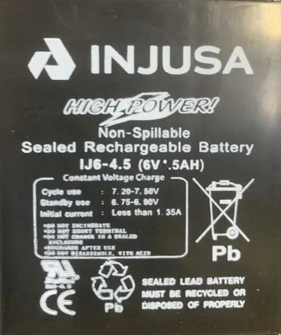 Baterie reincarcabila Injusa 6V 4,2 Ah