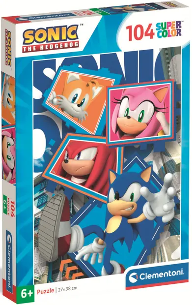 Puzzle pentru copii Clementoni din 104 piese - Sonic Ariciul