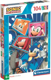 Puzzle pentru copii Clementoni din 104 piese - Sonic Ariciul