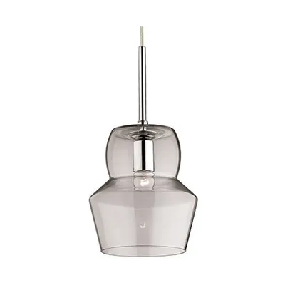 Pendul Zeno Small Trans, 1 bec, dulie E14, D:160mm, H:300/1400mm, Transparent