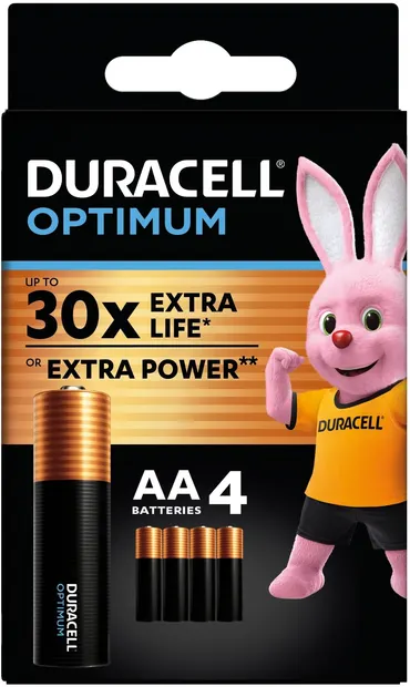 Baterii alcaline Duracell - Optimum, AA, 4 buc.