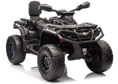 ATV electric pentru 2 copii Can Am Outlender 800W 24V Bombardier, culoare neagra