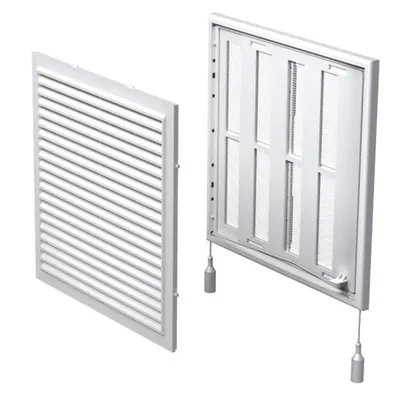Grila ventilatie cu jaluzele actionate mecanic, 250x250mm