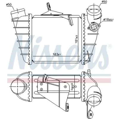 Intercooler, compresor NISSENS 961200
