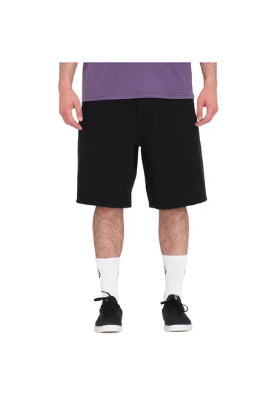 Blugi scurti cu croiala baggy si model uni