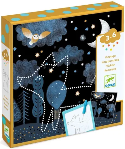 Kit creativ Djeco - Tablouri luminoase prin sifonare