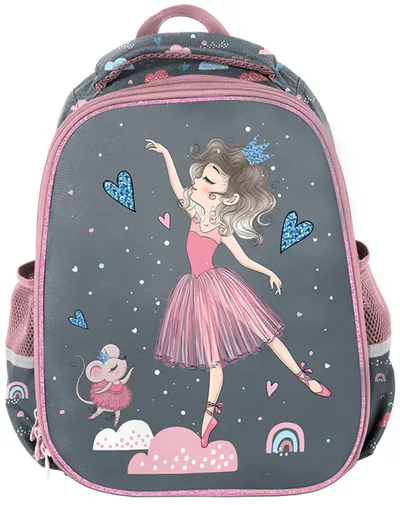 Ghiozdan dur ergonomic Paso Ballerina - Cu 2 compartimente