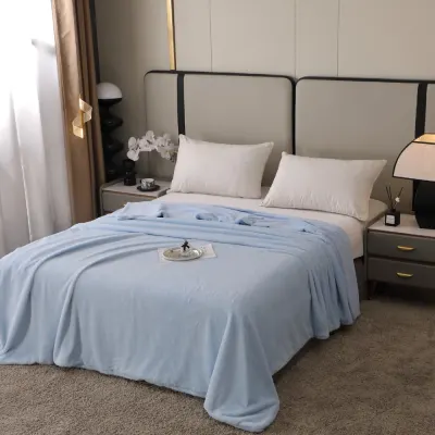 Patura Premium, 200x230cm, cu Blanita Shorthair si Cocolino, cu Fermoar, Baby Blue – Lux, Caldura & Versatilitate!