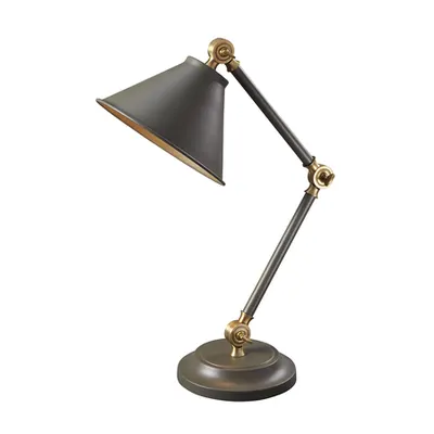 Veioza Provence Element 1 Light Mini Table Lamp – Dark Grey/Aged Brass