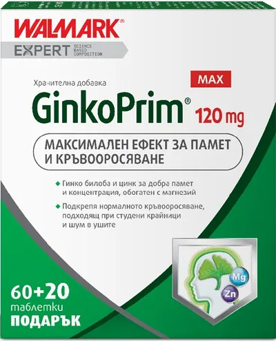 GinkoPrim Max, 120 mg, 60 + 20 tablete, Stada
