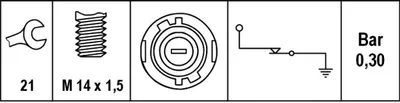 Senzor presiune ulei (0,3bar; 1 pin; alb ca laptele) potrivit VOLVO S40 I, V40; DACIA SOLENZA; MITSUBISHI CARISMA, SPACE STAR; NISSAN ALMERA II, INTERSTAR, KUBISTAR, PRIMASTAR 1.2-3.0 08.88