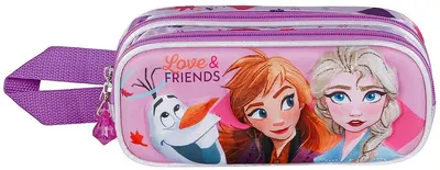 Penar școlar 3D Karactermania Frozen 2 - Friends, 2 fermoare