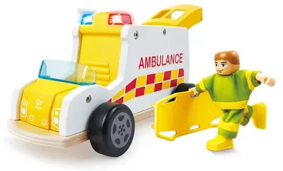 Riglă din lemn pentru copii Hape - Rapid Response, 4 piese