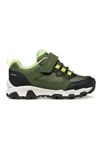 Pantofi sport impermeabili cu velcro - Negru/Verde inchis