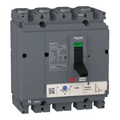 Intreruptor automat EasyPact CVS250N, 50 kA la 415 Vc.a., 80A TM-D, 4P3D