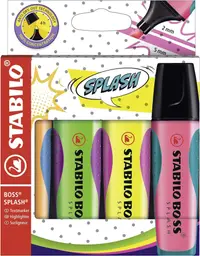 Set de etichete text Stabilo Boss Splash - 4 culori