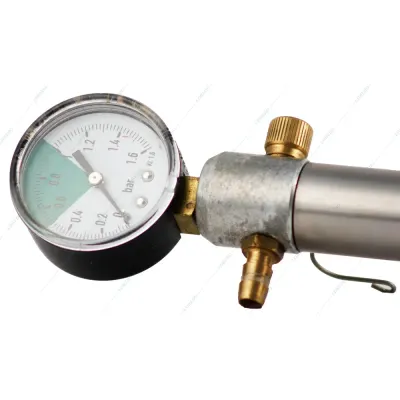 Pompa pneumatica Eno din inox, cu manometru, pentru umflarea garniturilor pneumatice ale capacelor flotante - Default Title