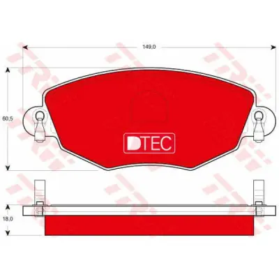 Set placute frana, frana disc TRW GDB1434DTE